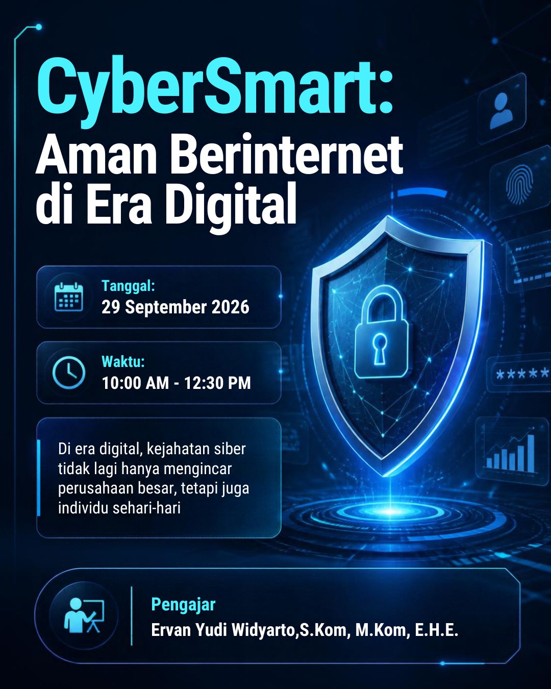 Flyer CyberSmart: Aman Berinternet di Era Digital